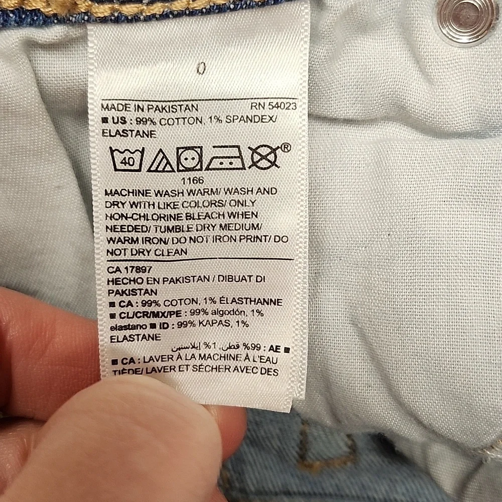 Old Navy Women's High-Rise O.G. Straight Leg Jeans - Size 0 Blue - Picture 4 of 10